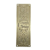 10.2 Inch Decorative Brass Push Plate