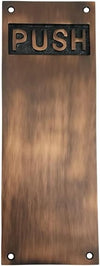 10 Inch "Aholibamah" Brass Push Plate
