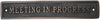 Rectangular "MEETING IN PROGRESS" Brass Door Sign