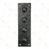 7 Inch Mizpah Rectangular Designer Brass False Hinge