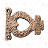 4 Inch "Timotheus" Black Cast Iron Heart-shaped False Hinge