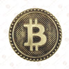 2 Inch Solid Brass Bitcoin Collectible Coin