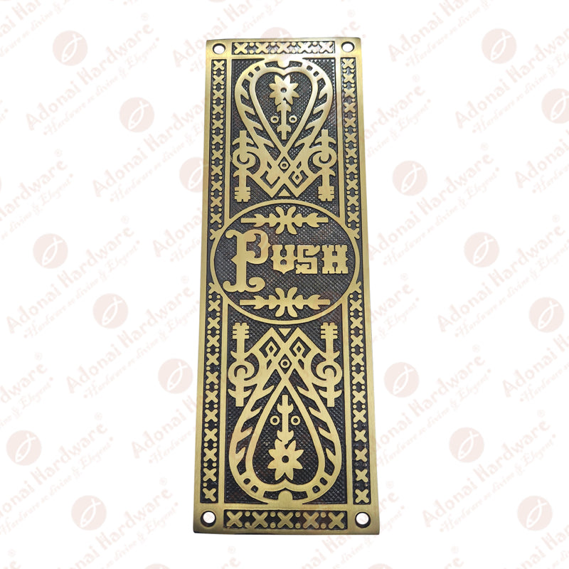 10.2 Inch Decorative Brass Push Plate