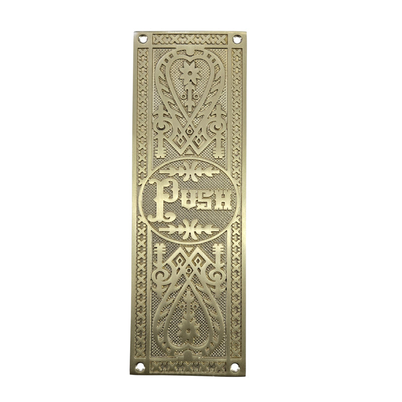 10.2 Inch Decorative Brass Push Plate