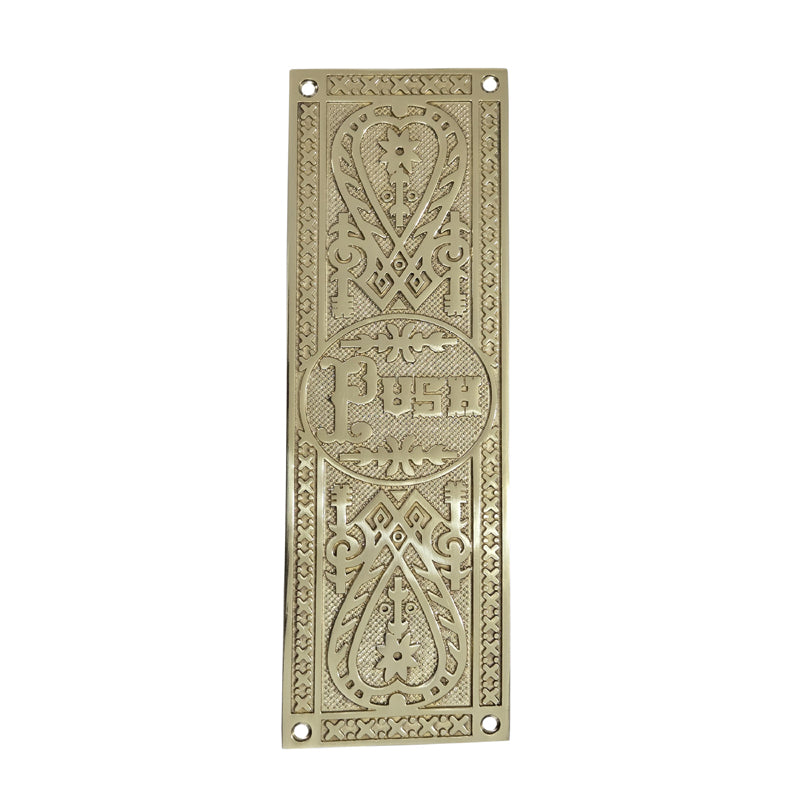10.2 Inch Decorative Brass Push Plate