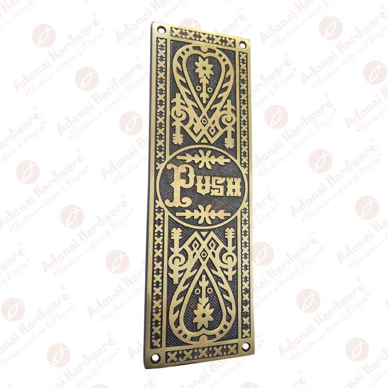 10.2 Inch Decorative Brass Push Plate