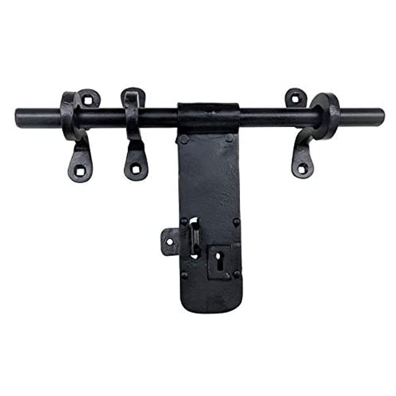 Buy 12" "Jaazaniah" Black Antique Iron Aldrop with Key Lock Function-Premium Harware Products Online - Adonai Hardware