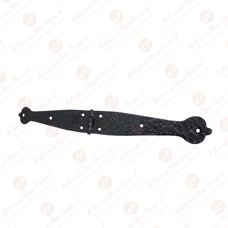 14.3 Inch "Nathanael" Antique Cast Iron Double Strap Hinge