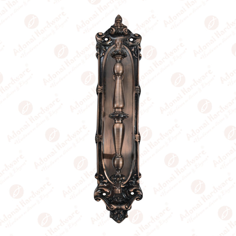 9.5 Inch "Shemariah Brass Door Pull with 15" Backplate