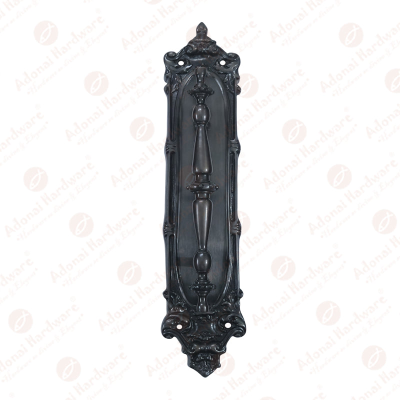 9.5 Inch "Shemariah Brass Door Pull with 15" Backplate