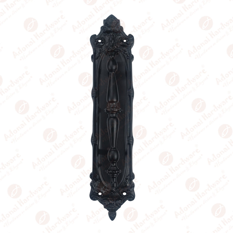 9.5 Inch "Shemariah Brass Door Pull with 15" Backplate