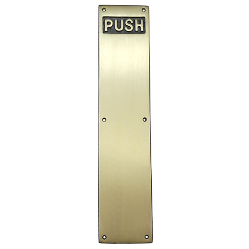 Buy 16 Inch"Aholibamah" Brass Push Plate-Premium Harware Products Online - Adonai Hardware