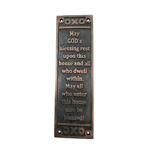 Buy "Blessings" Brass Push Plate-Premium Harware Products Online - Adonai Hardware
