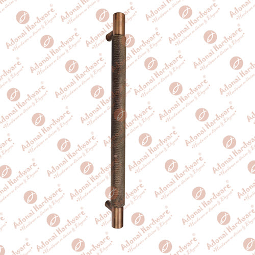 8.9 Inch Centers Tahan Pure Solid Brass Knurled T Bar Cabinet Pull / Handle