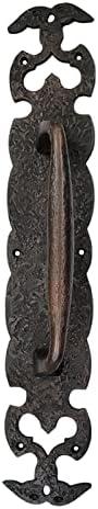 Lydda Brass Decorative Door Pull with Plate