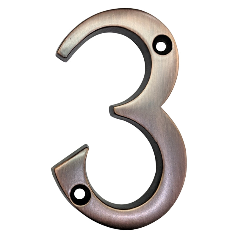 3" Thin Brass Numerals (0-9)