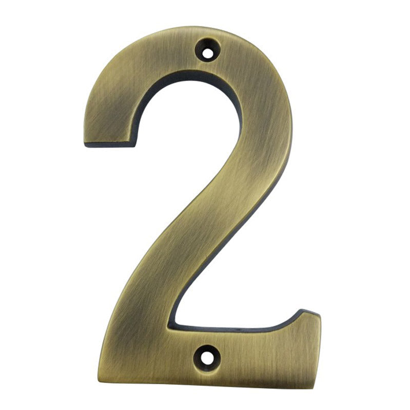 3" Broad Brass Numerals (0-9)