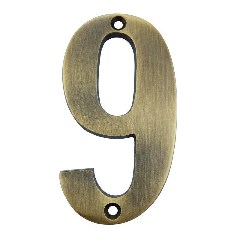 3" Broad Brass Numerals (0-9)