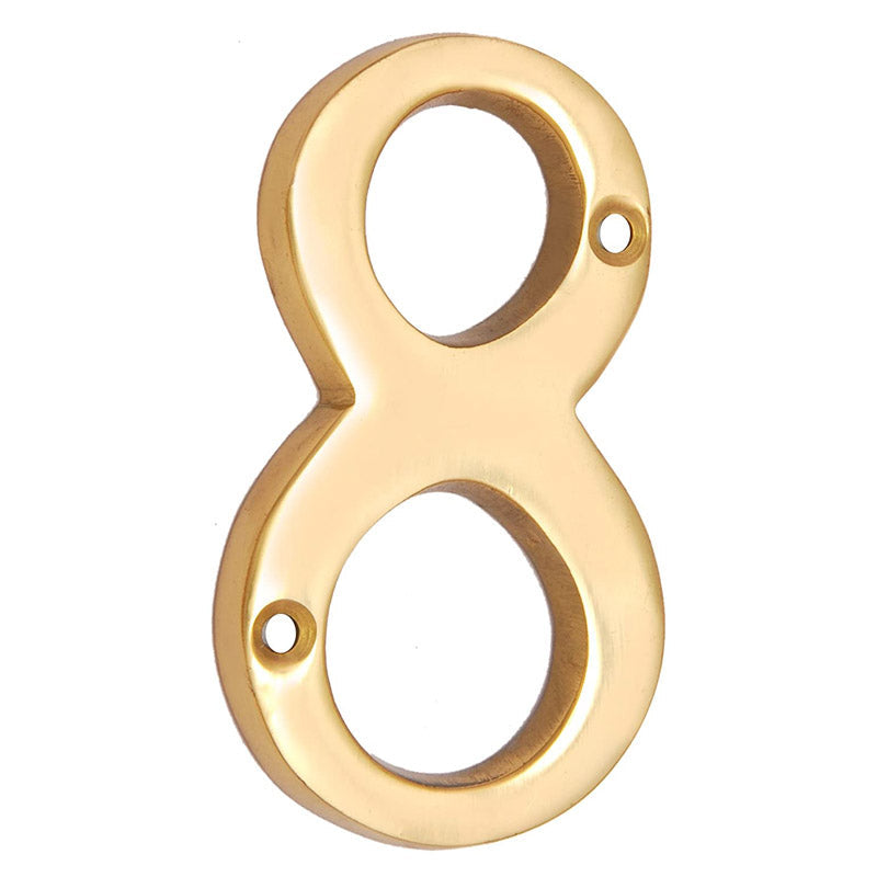 3" Thin Brass Numerals (0-9)