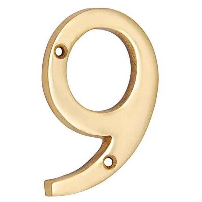 3" Thin Brass Numerals (0-9)