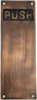 10 Inch "Aholibamah" Brass Push Plate