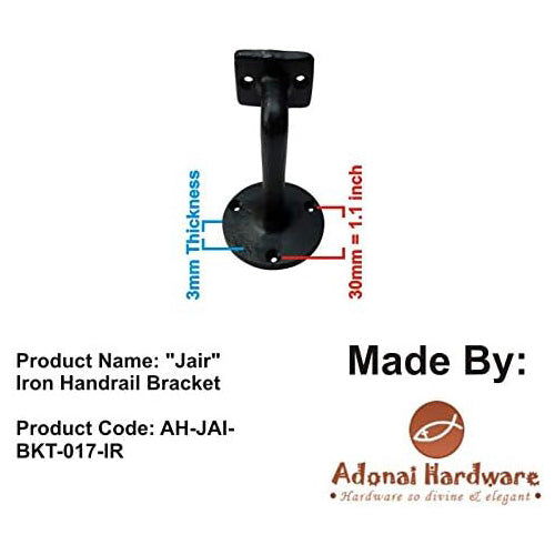 "Jair" Decorative Cast Iron Handrail Bracket