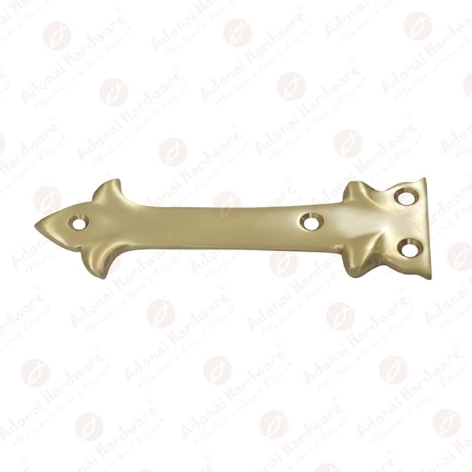 5" Adonijah Brass Strap False or Faux or Dummy Hinge Front Without Texture
