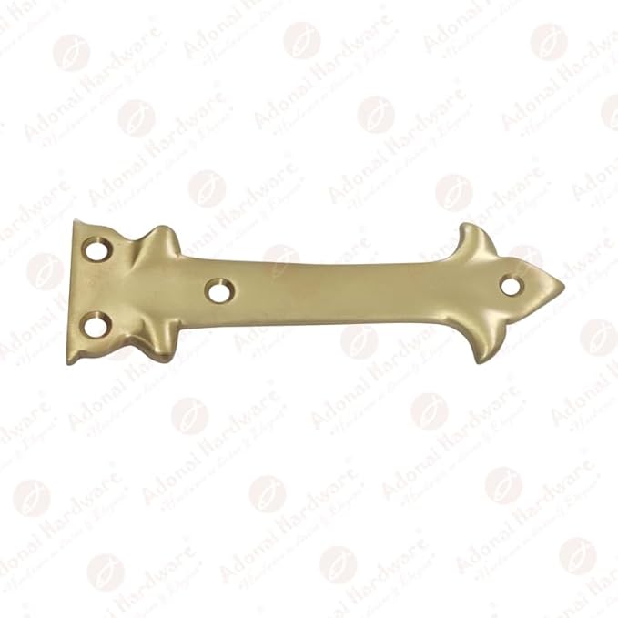 5" Adonijah Brass Strap False or Faux or Dummy Hinge Front Without Texture
