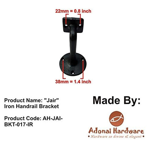 "Jair" Decorative Cast Iron Handrail Bracket