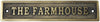 Rectangular "THE FARMHOUSE" Brass Door Sign