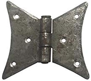 "Azur" Black Antique Iron Hand Forged Butterfly Cabinet Hinge