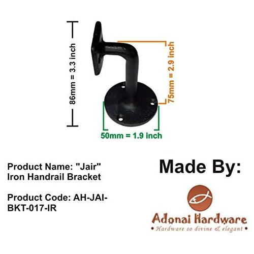 "Jair" Decorative Cast Iron Handrail Bracket