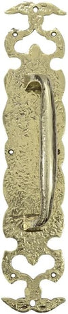 Lydda Brass Decorative Door Pull with Plate