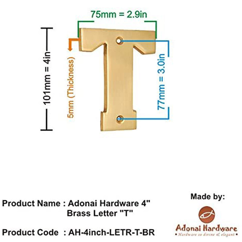 4" Brass Letters (A-Z)