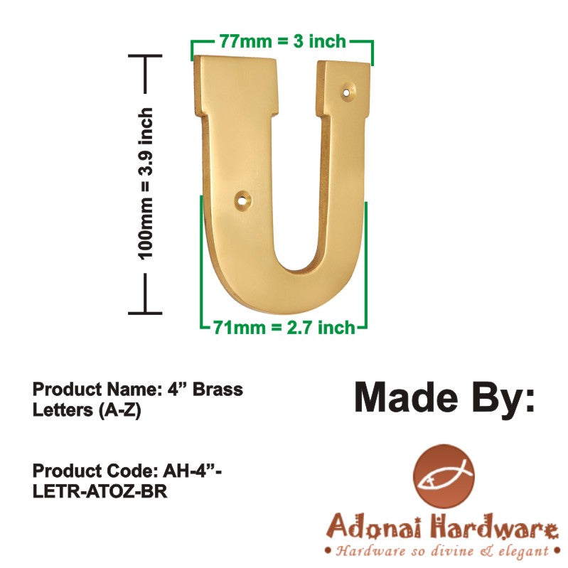 4" Brass Letters (A-Z)