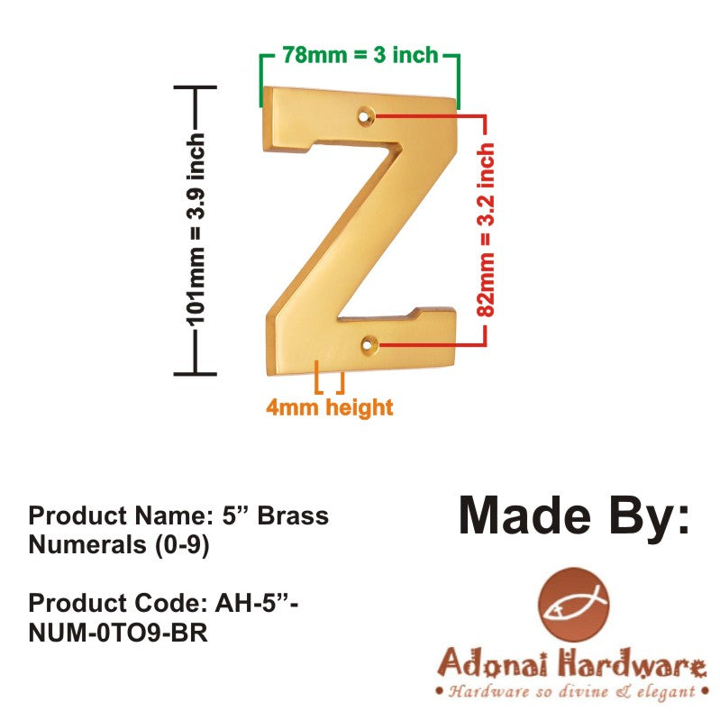 4" Brass Letters (A-Z)