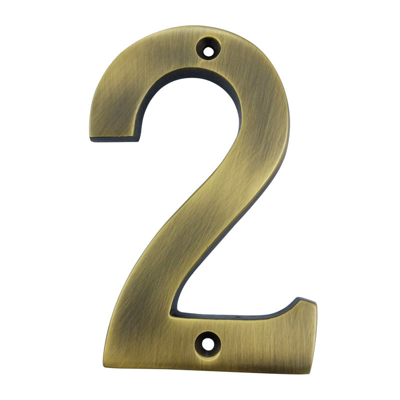 4" Broad Brass Numerals (0-9)