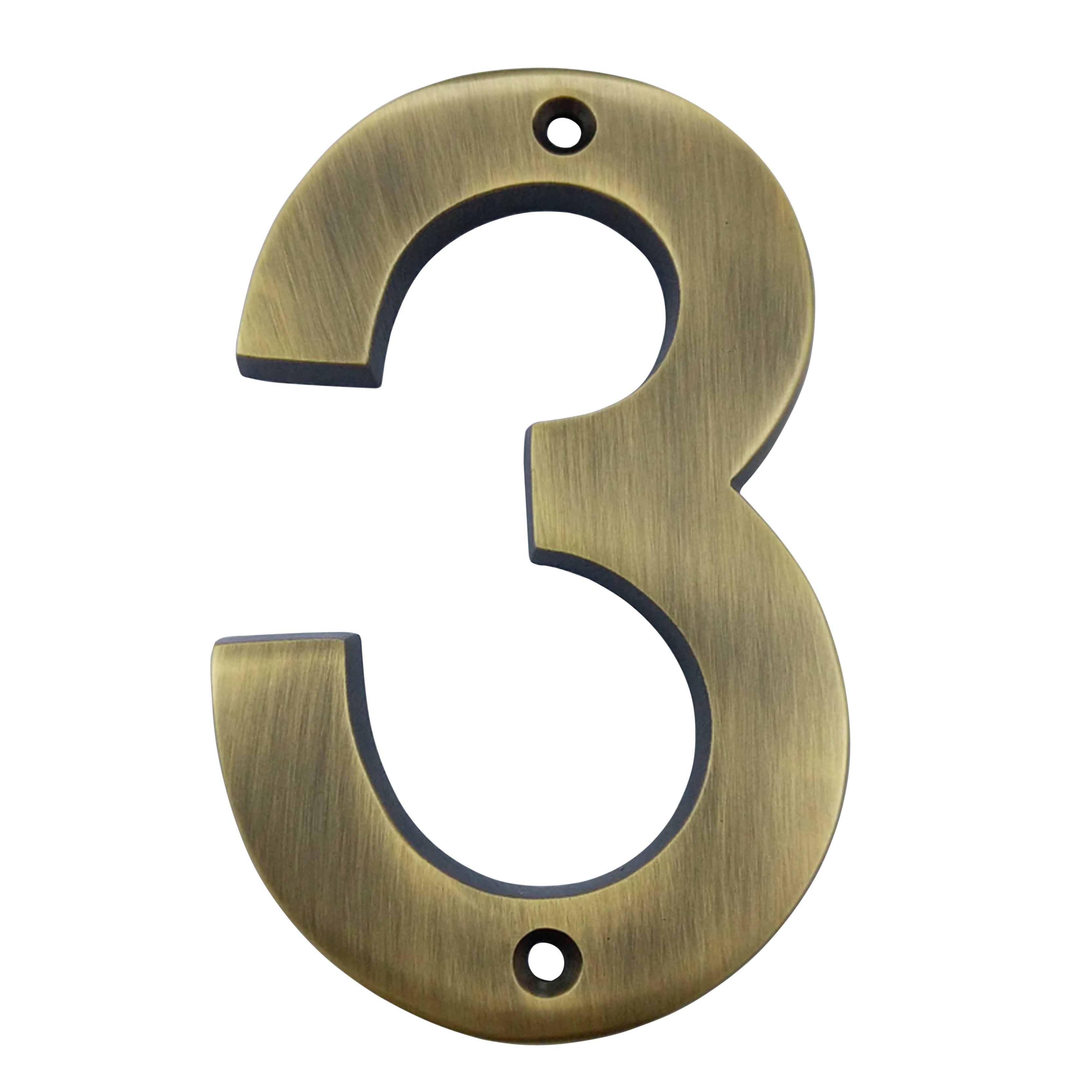 4" Broad Brass Numerals (0-9)