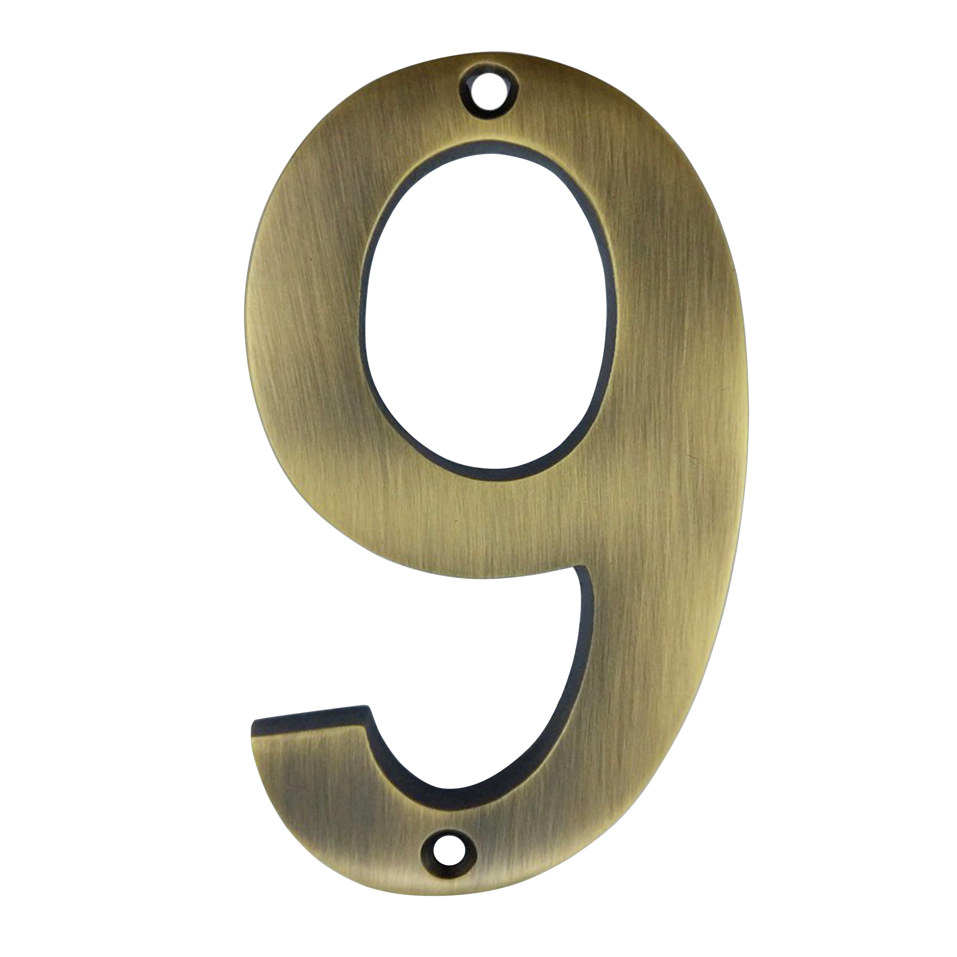 4" Broad Brass Numerals (0-9)