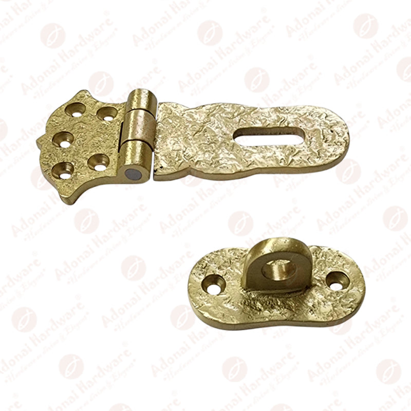 4 Inch Paran Heavy Duty Brass Safety Locking Hasp and Staple