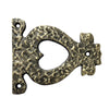 4 Inch "Timotheus" Black Cast Iron Heart-shaped False Hinge