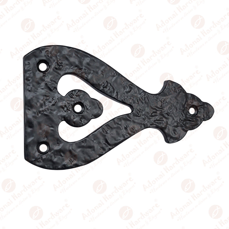 5.2 Inch "Alleluia" Antique Cast Iron Vintage False or Dummy Front Hinge