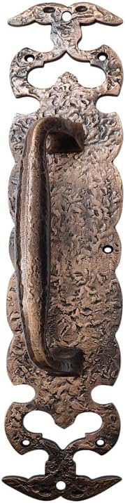 Lydda Brass Decorative Door Pull with Plate