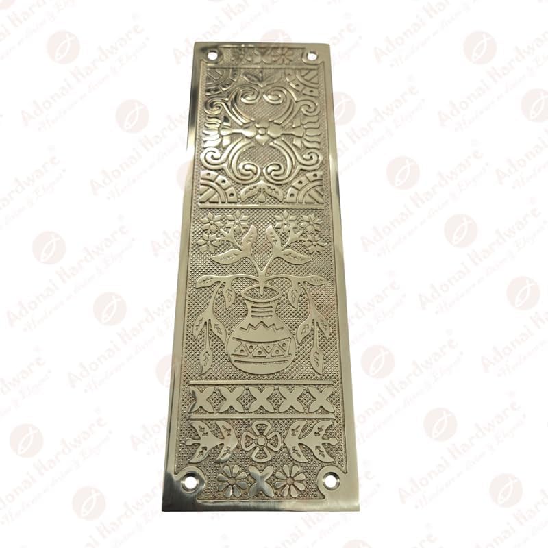 10 Inch "Melchizedek" Brass Push Plate
