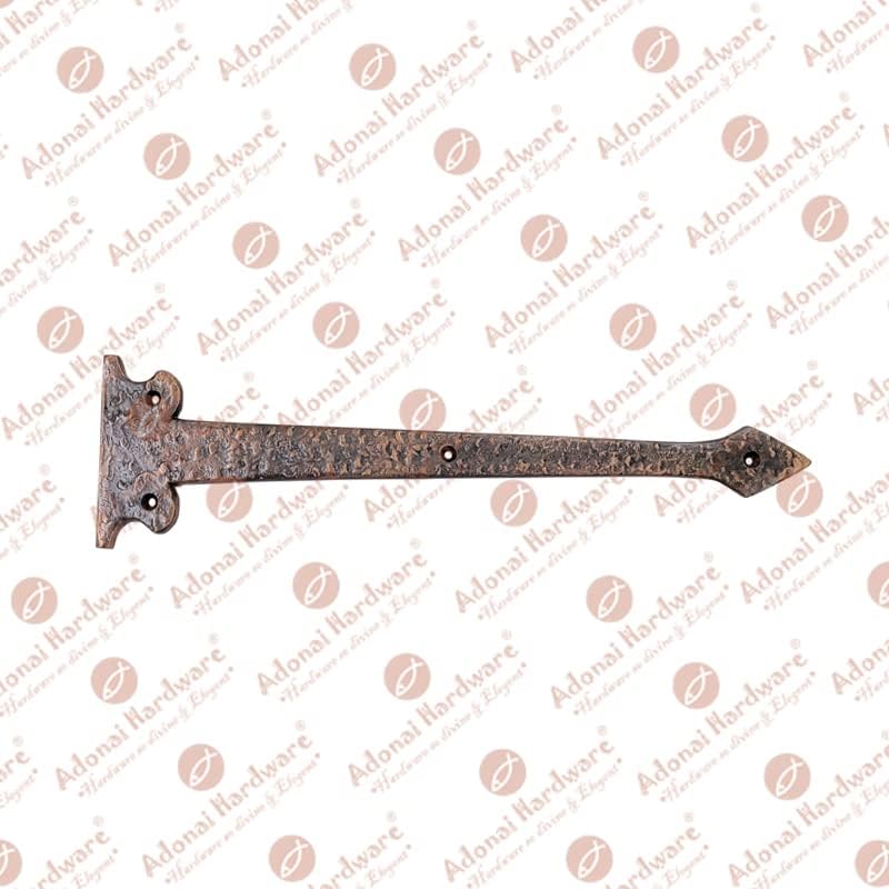 13.90 Inch Agee Iron Strap False Hinge Front
