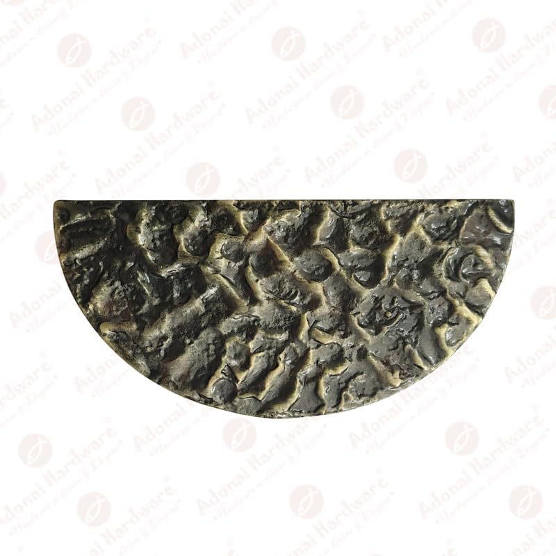 3" "Zoheleth" Black Cast Iron Half Moon Cabinet and Drawer Pull