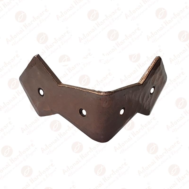 2 Inch "Abba" Black Antique Iron Hand Forged L-Corner