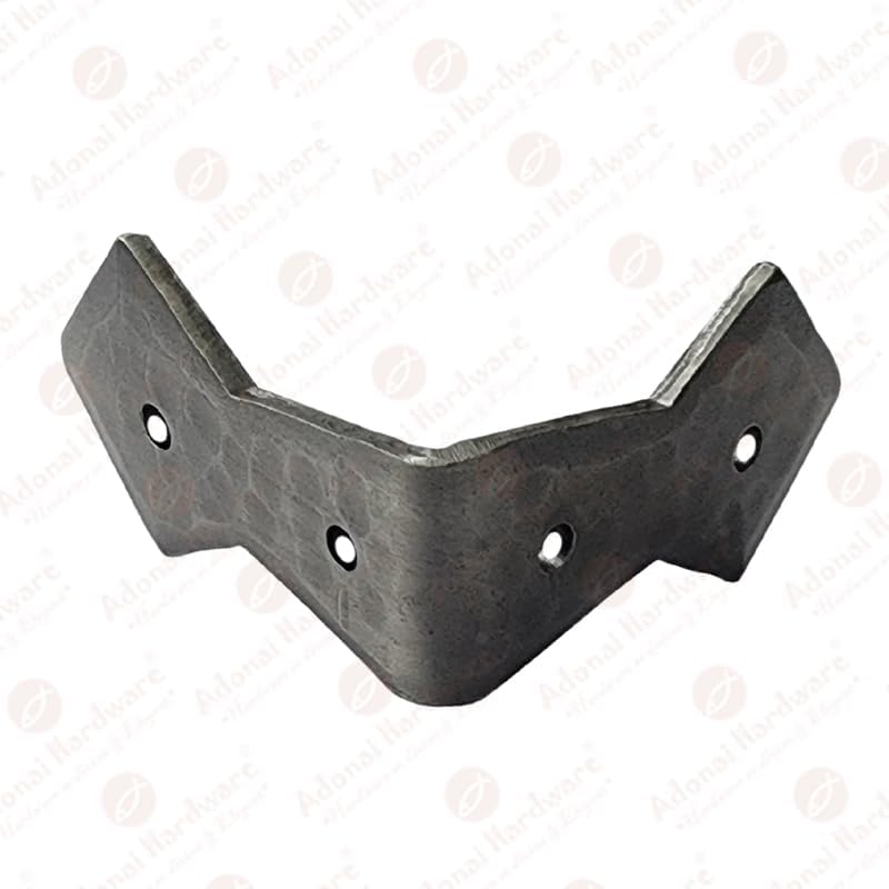 2 Inch "Abba" Black Antique Iron Hand Forged L-Corner