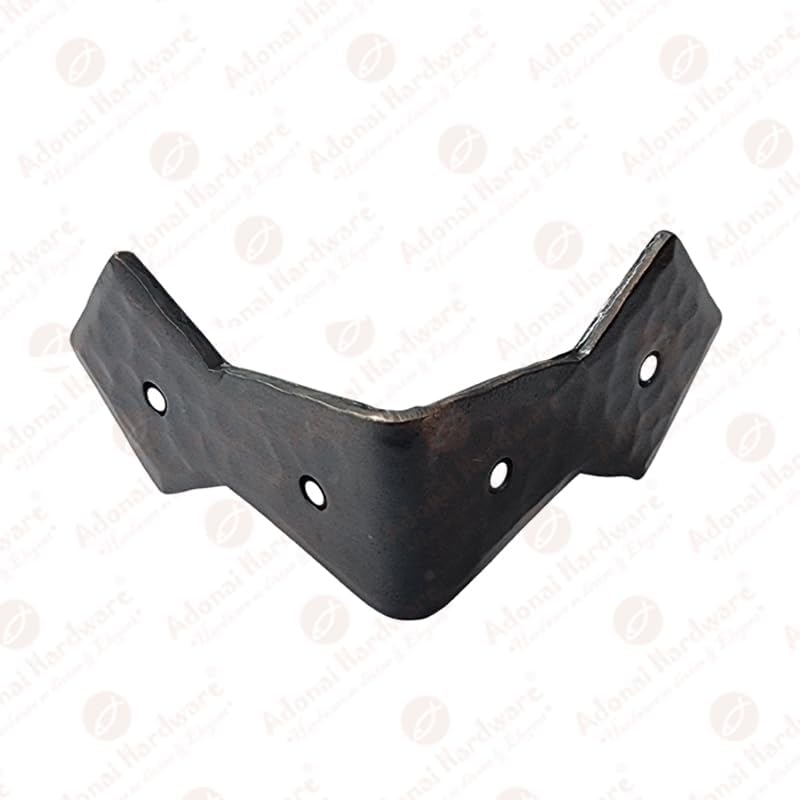 2 Inch "Abba" Black Antique Iron Hand Forged L-Corner