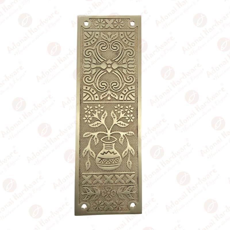 10 Inch "Melchizedek" Brass Push Plate